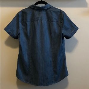 J. Crew Tops - J. Crew Short Sleeve Chambray Shirt J. Crew Tops - J. Crew Short Sleeve Chambray Shirt